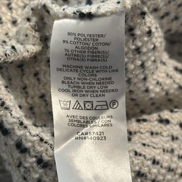 LOFT Cowl Neck Sweater Size M Chunky Knit Textured Long Sleeve Career Office - Picture 8 of 10